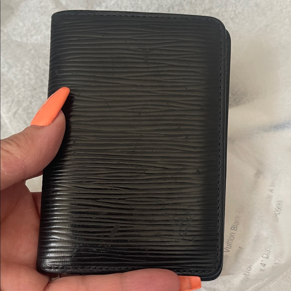 Louis Vuitton Black Epi pocket organizer